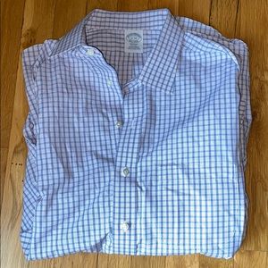 Brooks Brothers Blue & White Checkered Dress Shirt